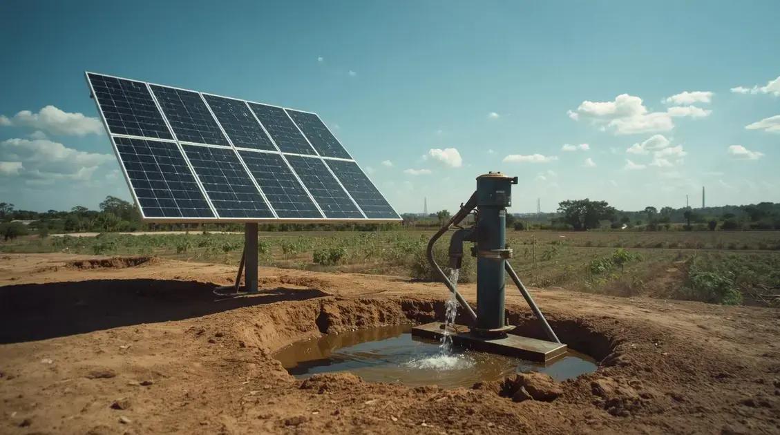 Bombeamento solar para irrigação: como funciona e quanto custa em 2026