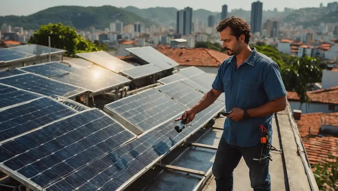 Manutenção de energia solar residencial: o que fazer, com que frequência e quanto custa